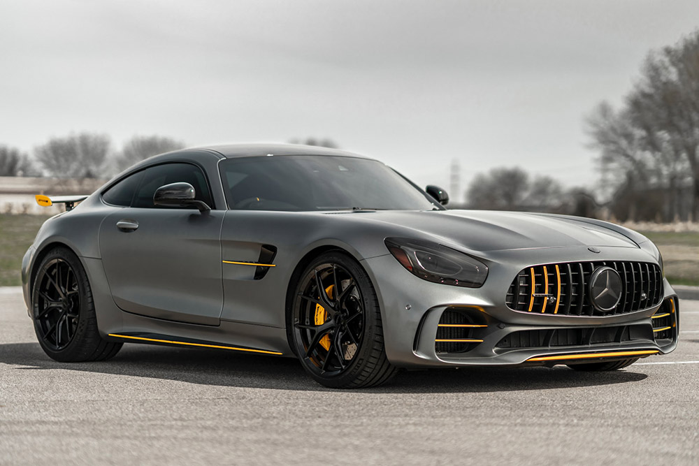 Grey Mercedes SLS