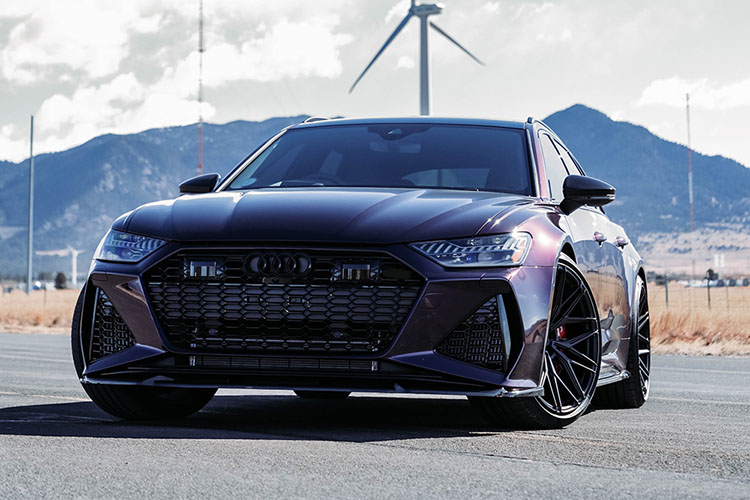 Purple Audi station wagon