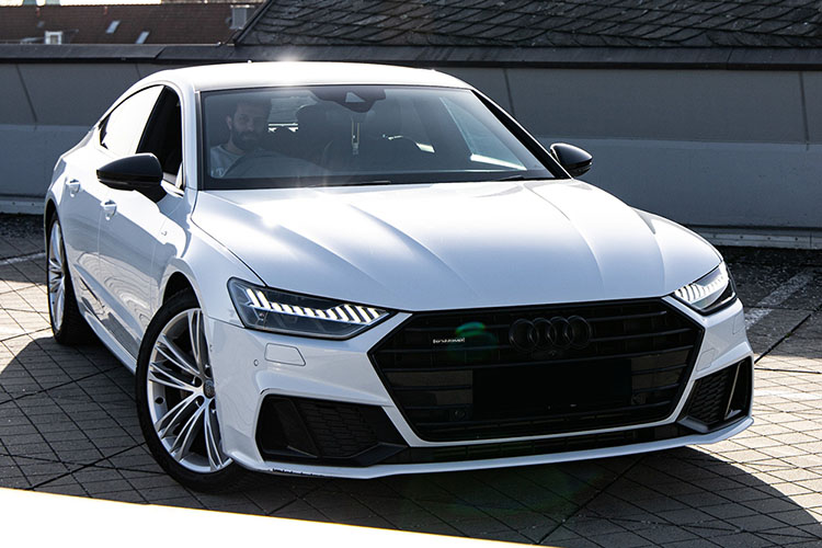 White Audi sedan