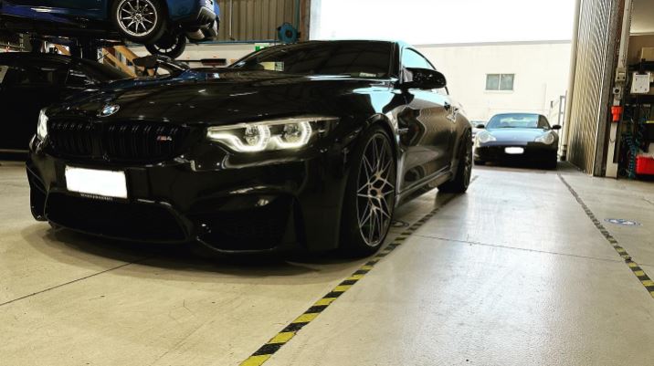 Black BMW M4 serviced at Dodson