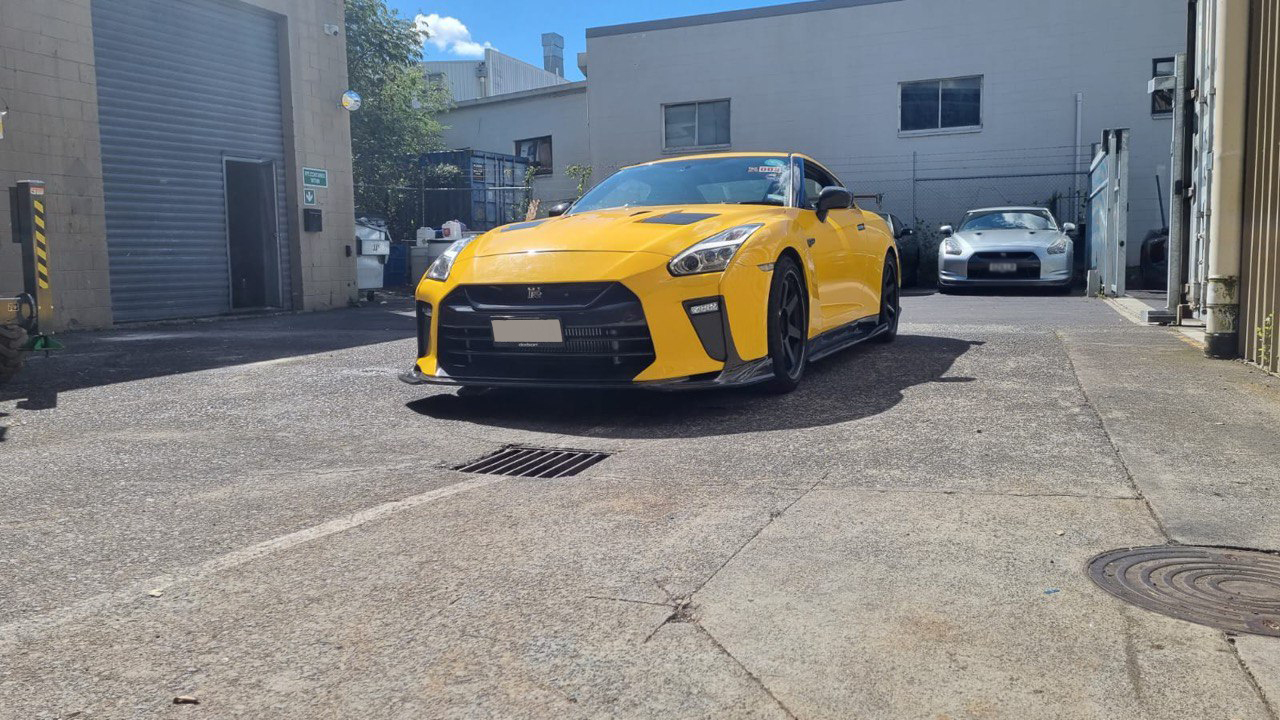 Yellow Nissan GTR