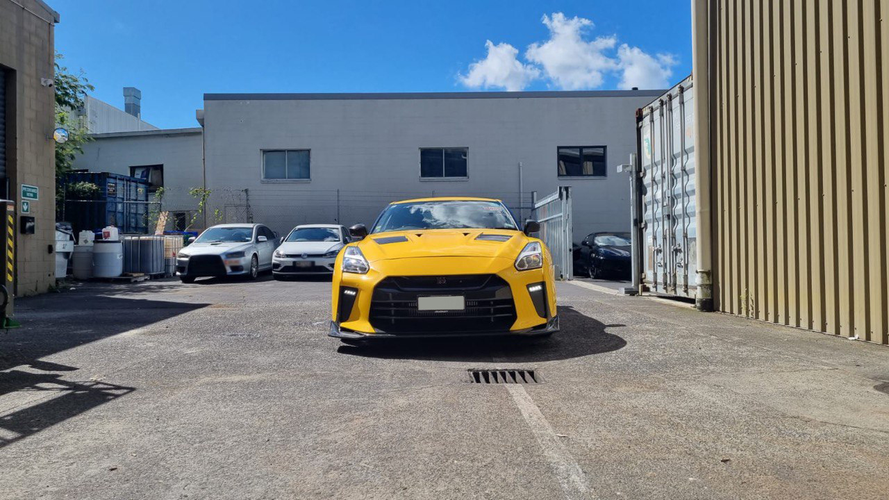 Yellow Nissan GTR