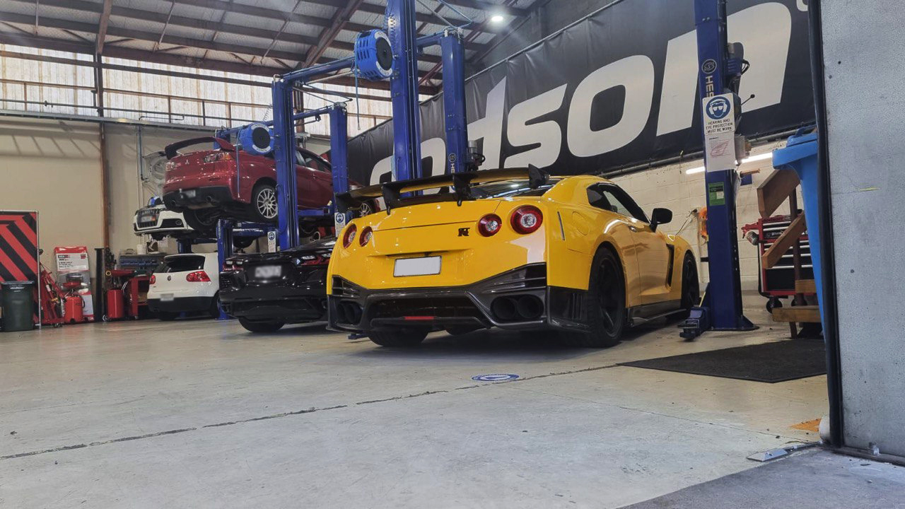 Yellow Nissan GTR